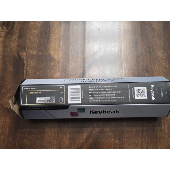 Python Cheat Sheet Desk Mat XL Keybeak Extended Mouse Pad Coding Keyboard Mat - Picture 2 of 5